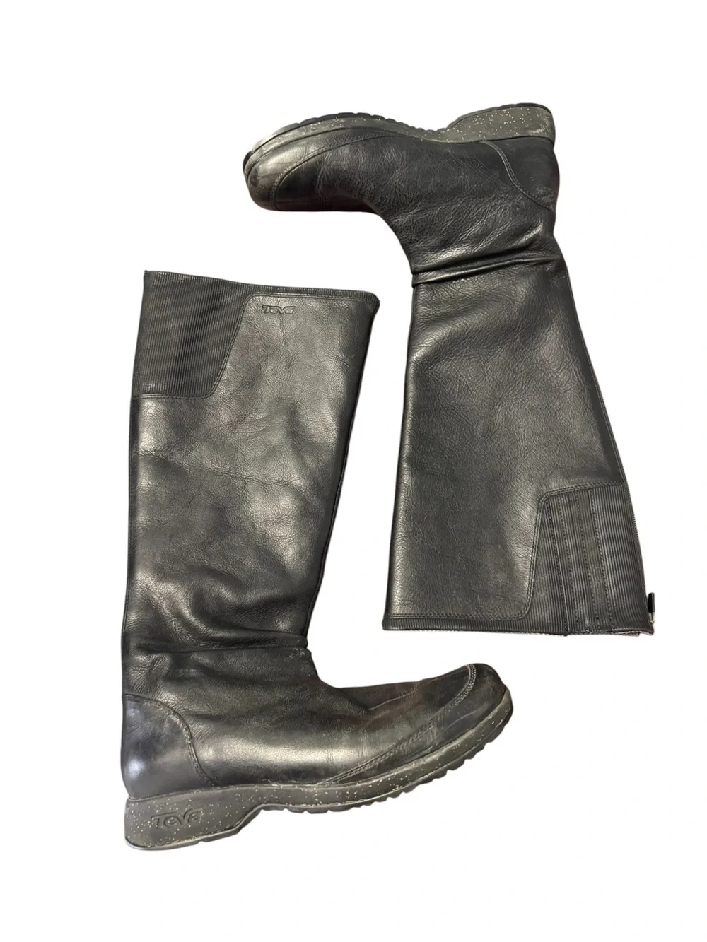Teva High End Black Leather Knee High Women’s 10 Boots NICE